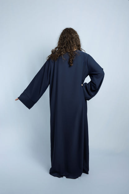 Abaya manches longues en soie de médine