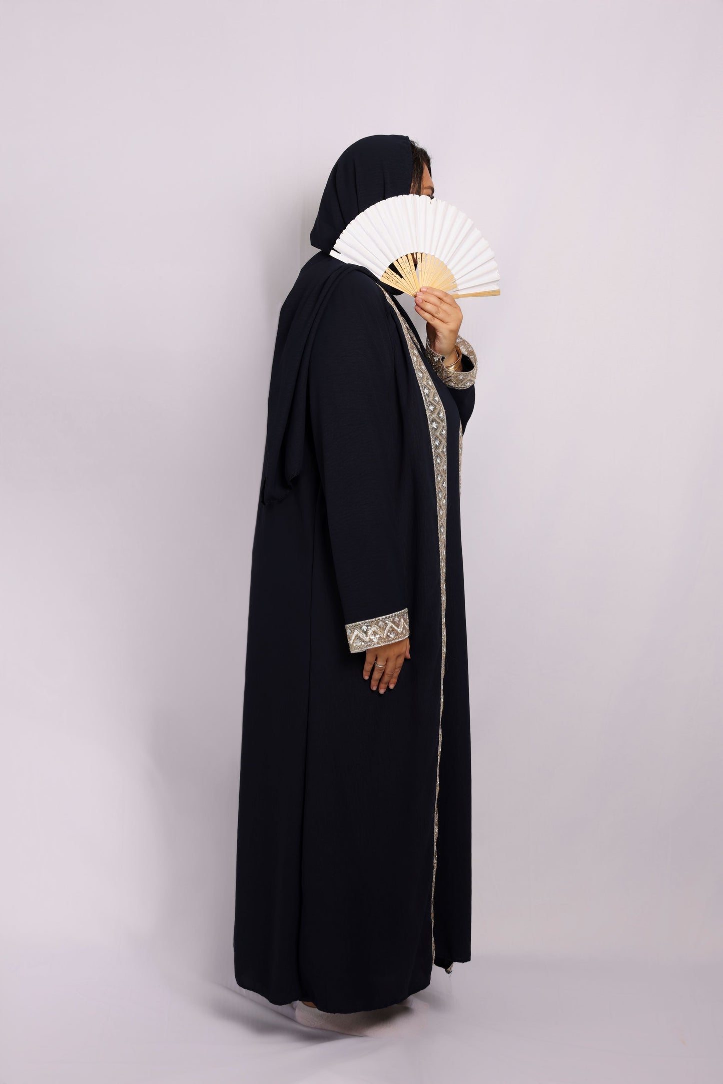 Salima Ensemble 3 pièces kimono, robe sous abaya et hijab en polyester