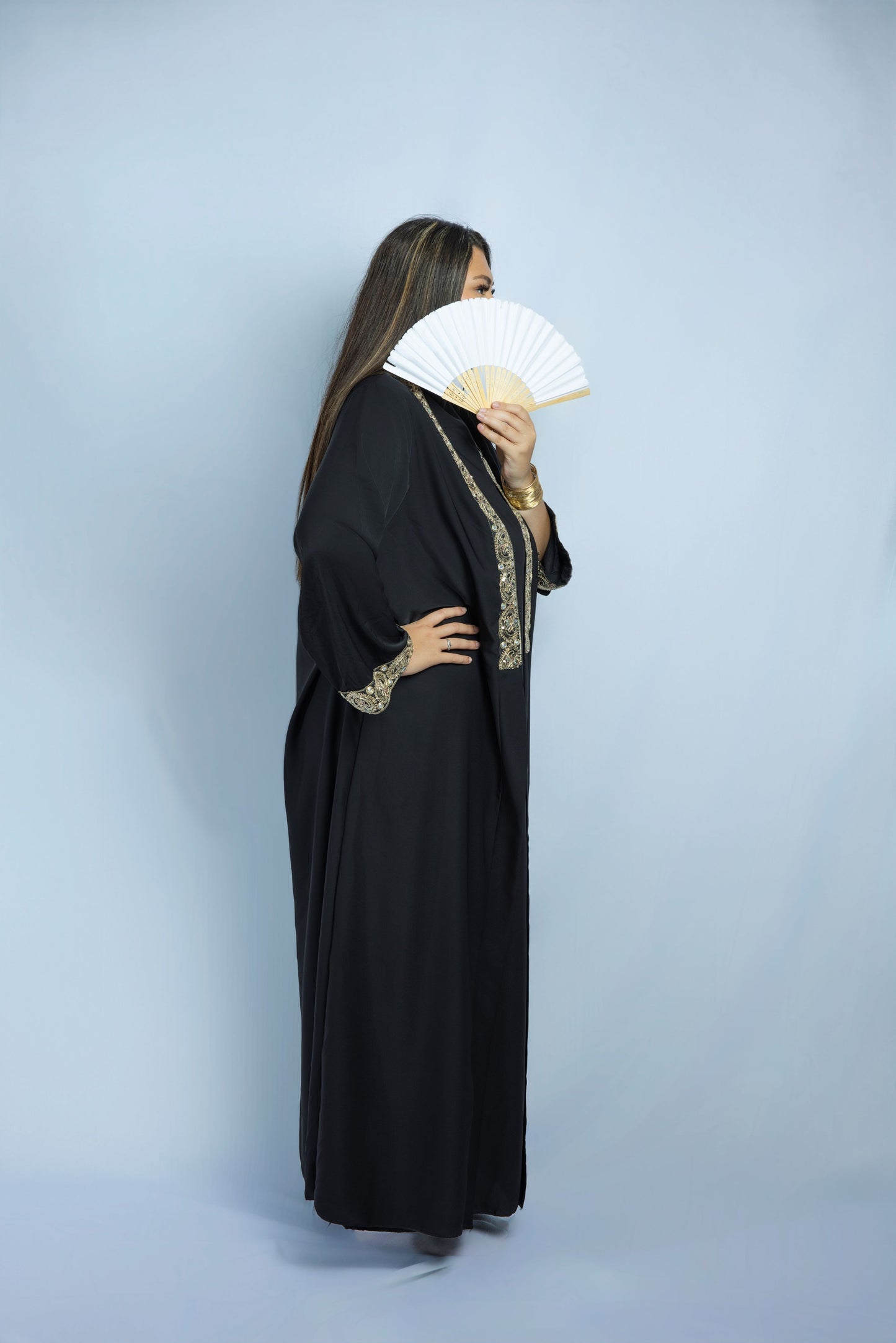 Mélina ensemble 2 pièces Robe sous abaya et kimono en soie de Médine