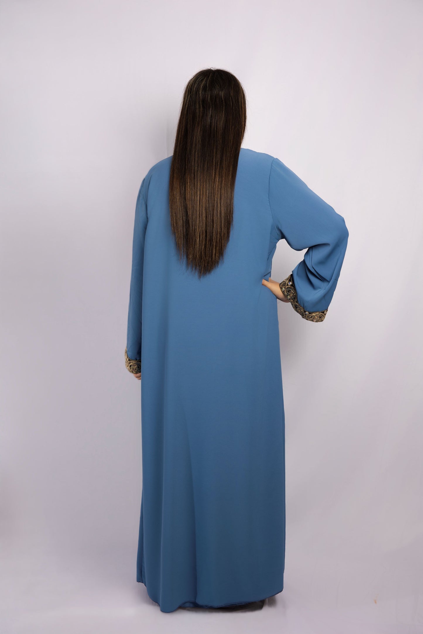 Mélina ensemble 2 pièces Robe sous abaya et kimono en soie de Médine