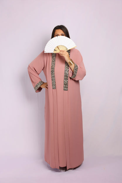 Mélina ensemble 2 pièces Robe sous abaya et kimono en soie de Médine