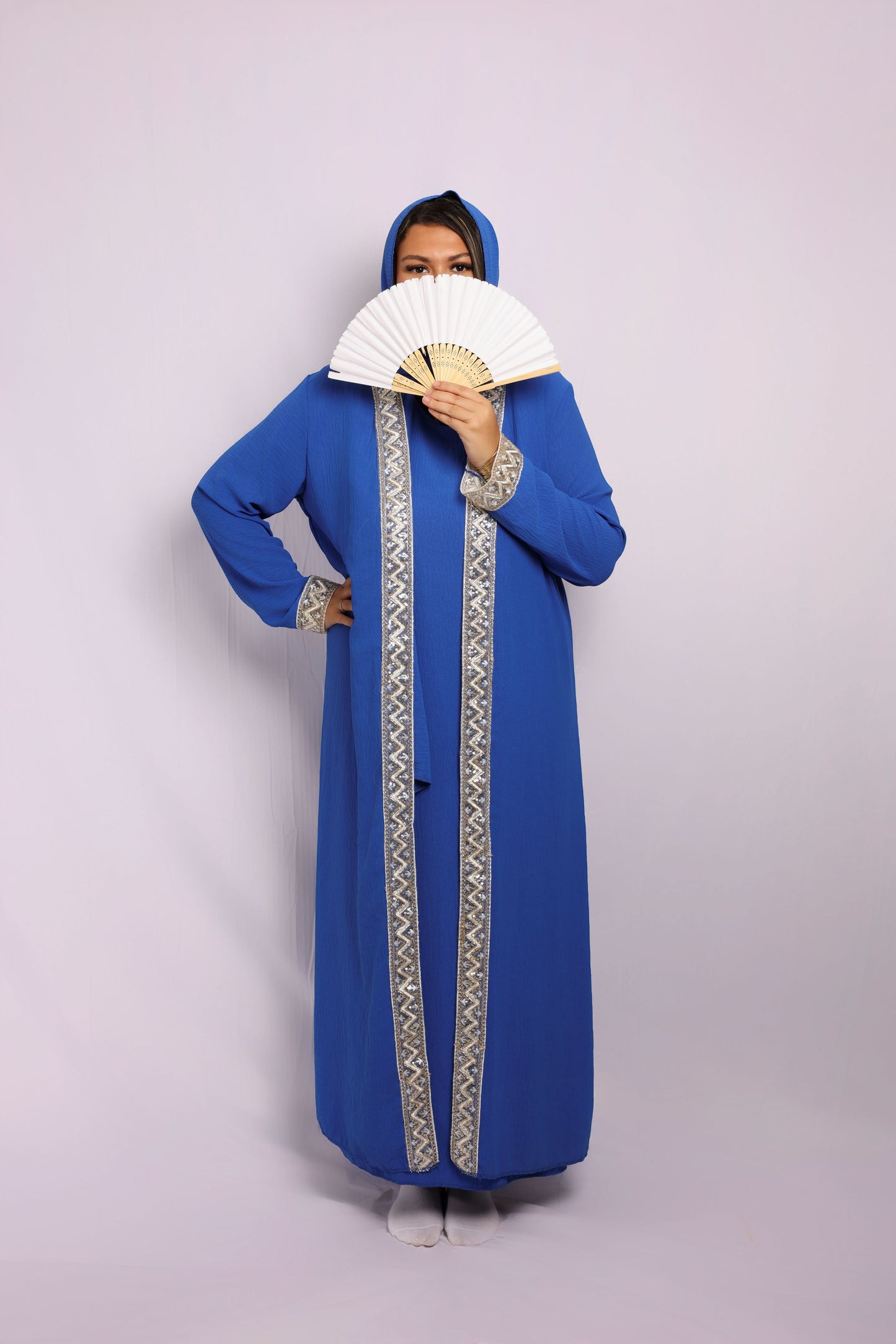 Salima Ensemble 3 pièces kimono, robe sous abaya et hijab en polyester