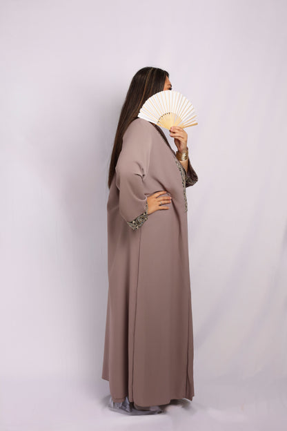 Mélina ensemble 2 pièces Robe sous abaya et kimono en soie de Médine