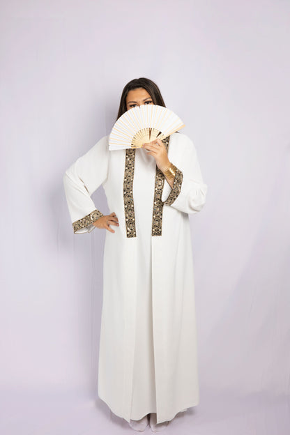 Mélina ensemble 2 pièces Robe sous abaya et kimono en soie de Médine