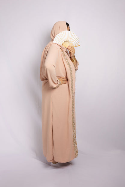 Salima Ensemble 3 pièces kimono, robe sous abaya et hijab en polyester